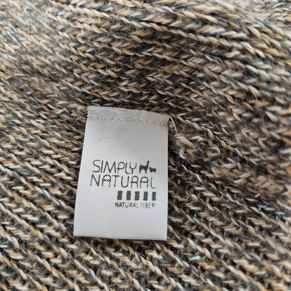 Simply Natural Women's Alpaca Linda Ebel Cape Size XL Melange Tan - Picture 12 of 16